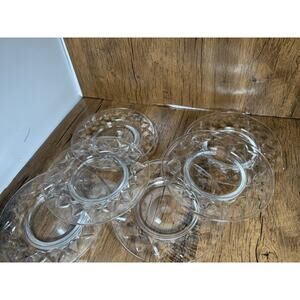 Web Corbett Crystal Saucers Set Of 6 Fruit Diamond Pattern